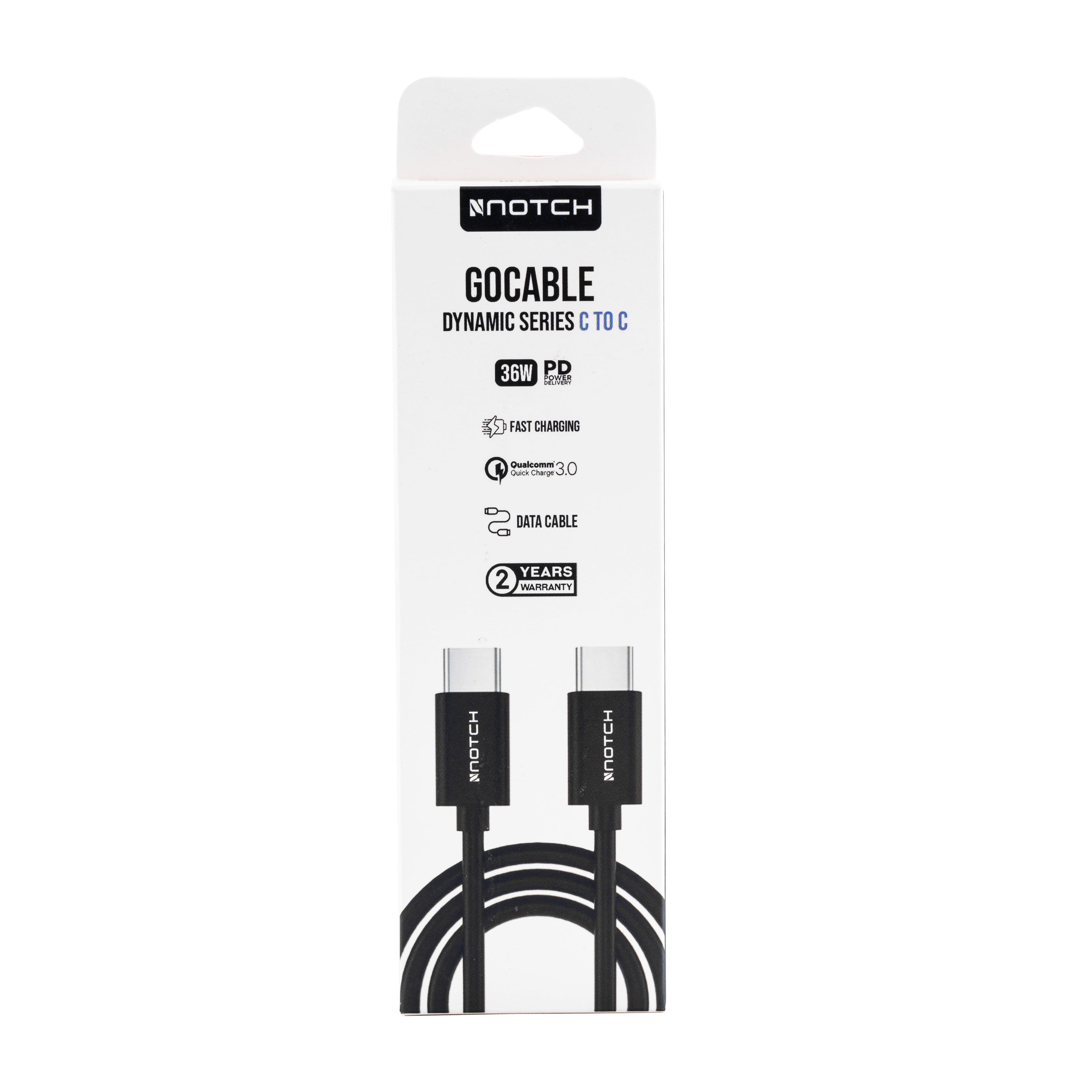 NOTCH GoCable PVC Dynamic Series USB-C TO USB-C 36W