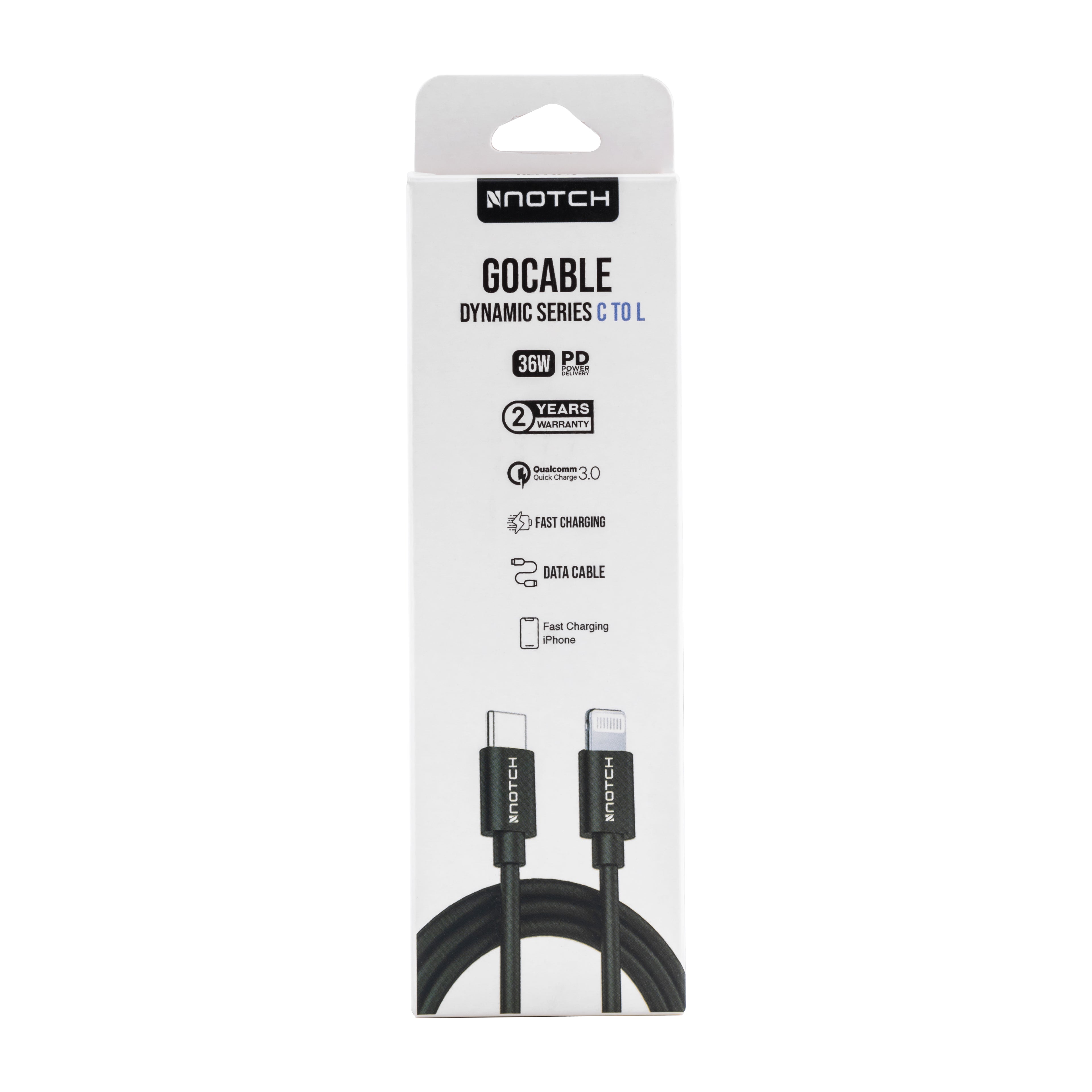 NOTCH GoCable PVC Dynamic Series USB-C TO Lightning Cable 36W