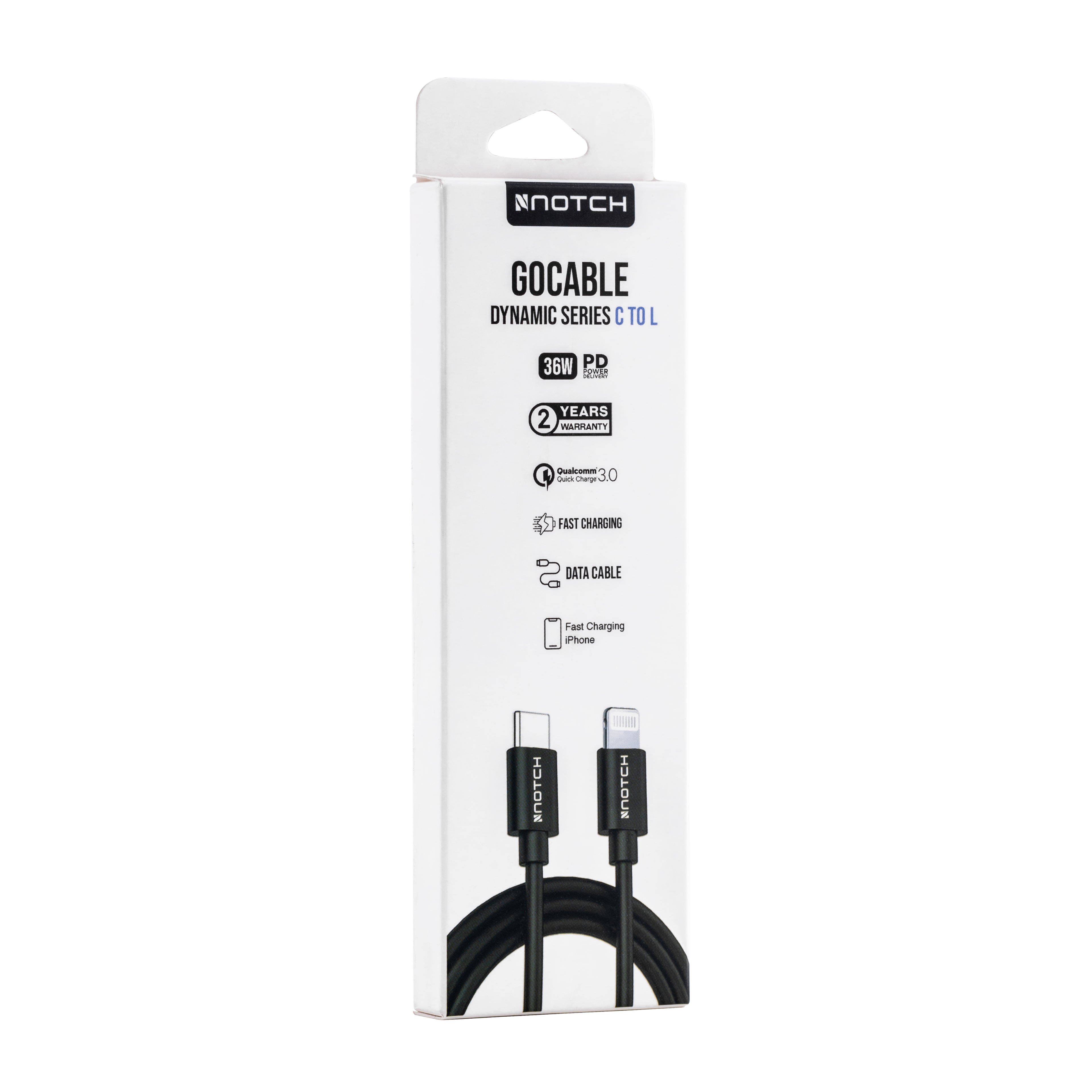 NOTCH GoCable PVC Dynamic Series USB-C TO Lightning Cable 36W