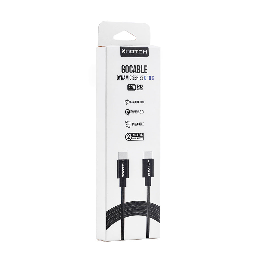 NOTCH GoCable Dynamic Series USB-C TO USB-C 36W