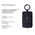 NOTCH GoEmergency PowerBank 2000mAh with Built-in USB-C & Lightning